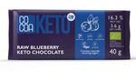 Keto čokoláda s borůvkami a MCT olejem bez přidaného cukru BIO 40 g – Cocoa