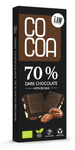 Hořká čokoláda 70% s pekanovými ořechy bio 40 g - COCOA