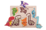 Dřevěné vkládací puzzle s úchyty dinosaury od 24 měsíců (29,5 x 25,5 x 1,8 cm) s certifikátem FSC – Everearth