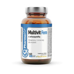 Multivit Fem s ashwagandhou bezlepkový doplněk stravy 60 kapslí - Pharmovit