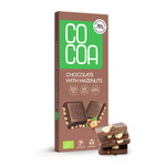 Čokoláda s lískovými ořechy o 70 % méně cukru BIO 40 g – Cocoa