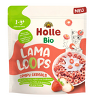 Cereální kroužky jablečno-jahodové Lama bez přidaného cukru od 1 roku BIO 125 g – Holle