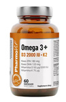 Omega 3 + vitamíny D3 + K2 bezlepkový doplněk stravy 60 kapslí - Pharmovit (Clean Label)