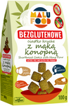 Křupavé sušenky s konopnou moukou bez cukru a lepku 100 g - Malu Food