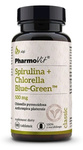 Spirulina + Chlorella Blue-Green doplněk stravy (500 mg) bez lepku 180 tablet - PHARMOVIT (CLASSIC)