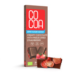 Krémová čokoláda s jahodami bez přidaného cukru Bio 40 g – Cocoa