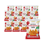 SADA 12 x Bezlepkové proteinové pyramidové lupínky s příchutí sladké papriky 60g - POPCROP