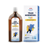 Norský omega-3 olej z tresčích jater (500 mg) pro děti od 3 let s citronovou příchutí doplněk stravy 500 ml - OSAVI